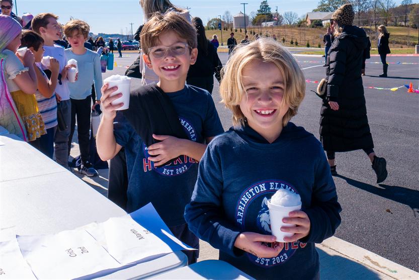 Students participate in a fun run